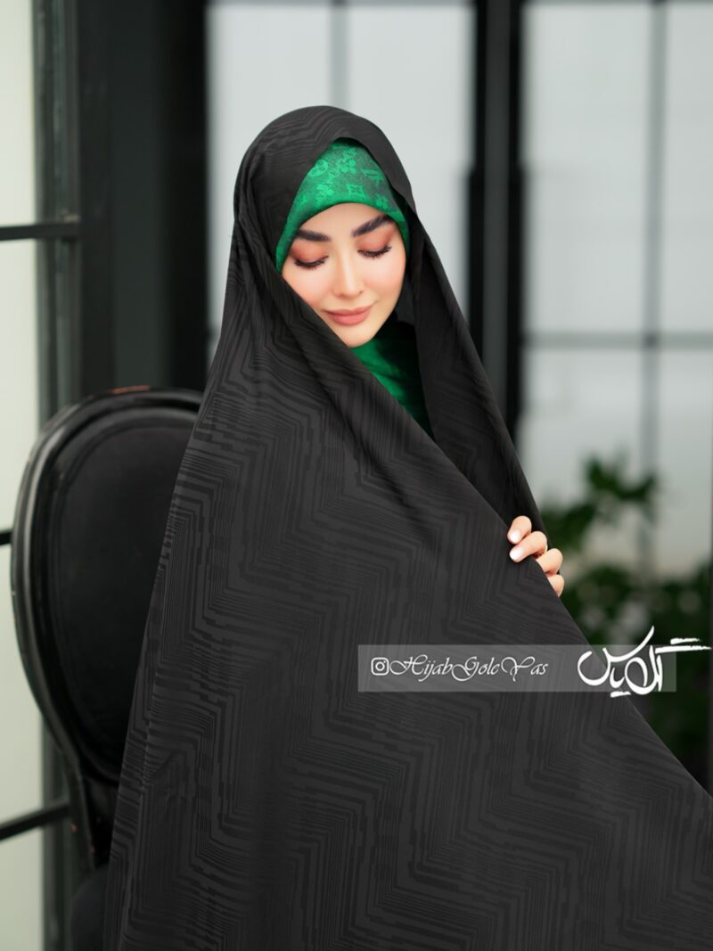 چادر مشکی طرح دار کره ای کد 5194 - Image 1