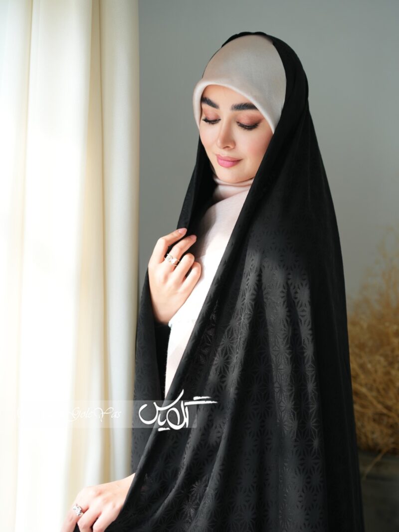 چادر مشکی طرح دار ویتنام کد 5197 - Image 1