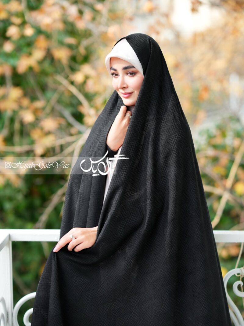 چادر مشکی طرح دار ویتنام کد 5198 - Image 1