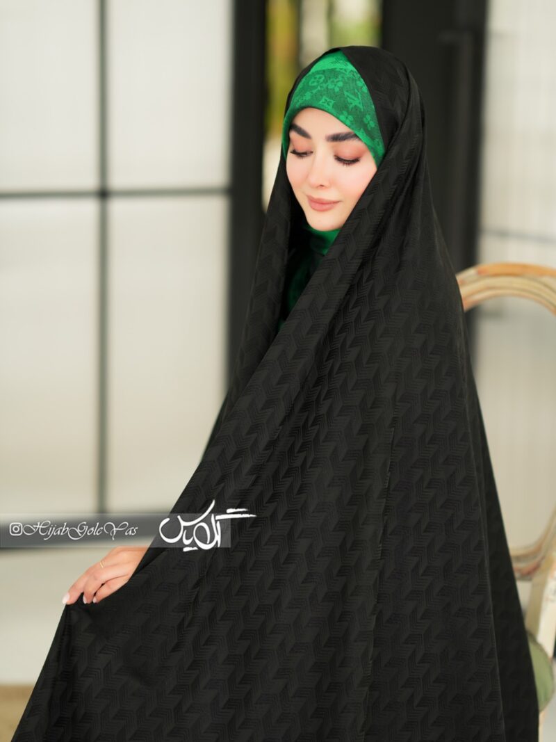چادر مشکی طرح دار ویتنام کد 5298 - Image 1