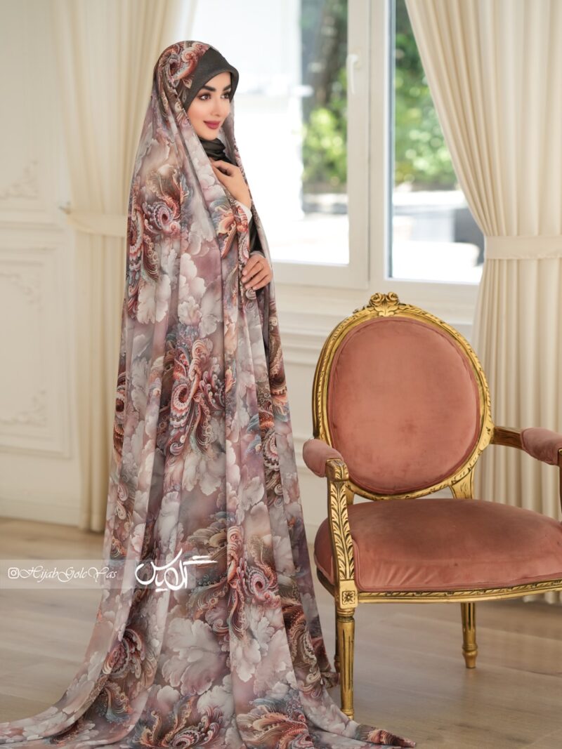 چادر رنگی سیلک اندونزی کد 5430 - Image 2