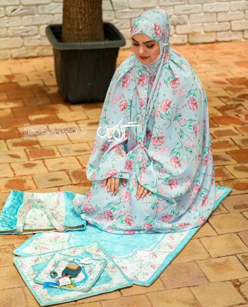 5903 چادر نماز کیسه ای کودک کد 5903 - Image 1