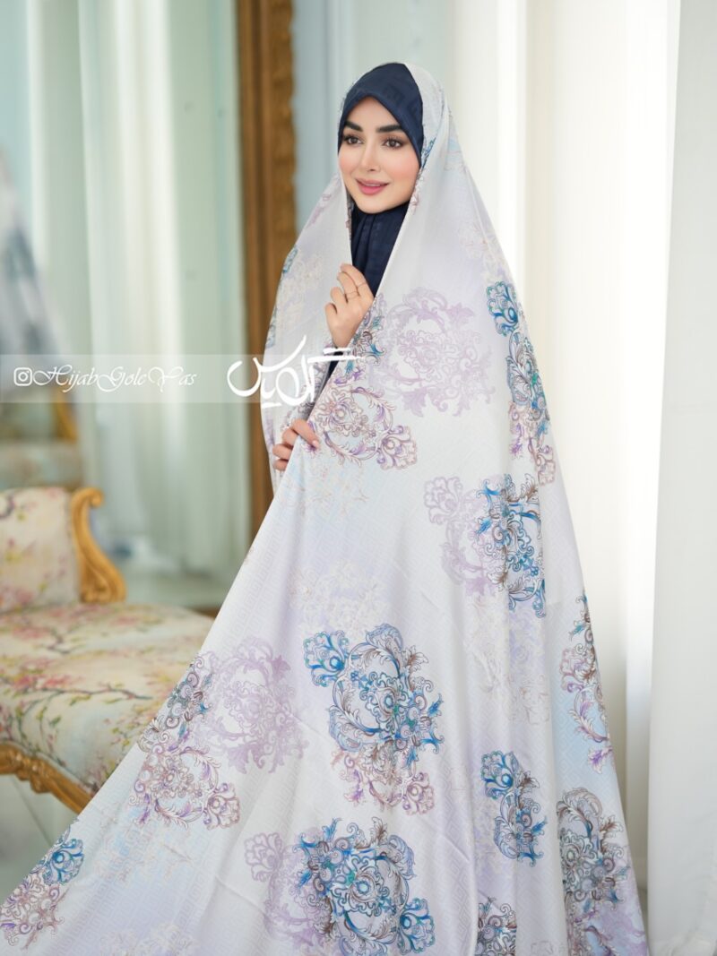چادر رنگی سیلک ژاکارد ساتیانا کد 6014 - Image 1