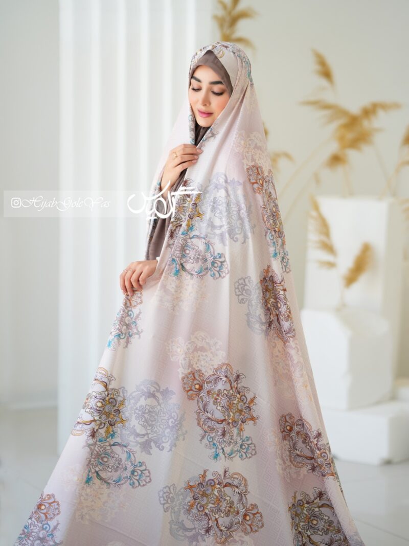 6015 چادر رنگی سیلک ژاکارد ساتیانا کد 6015 - Image 1