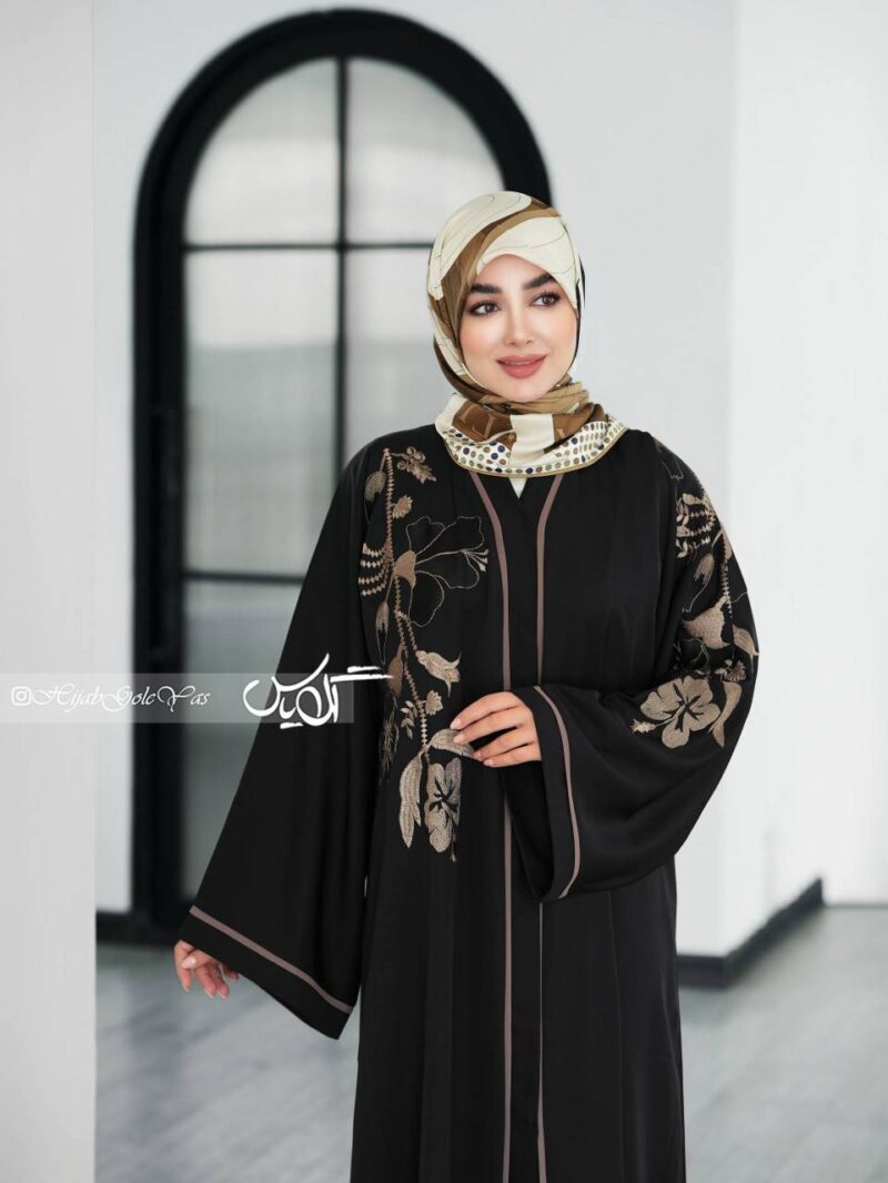 مانتو عبا اماراتی کد 6068 - Image 4