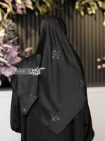 روسری مشکی نگین دار کد 6102 - Image 2