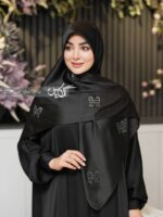 روسری مشکی نگین دار کد 6102