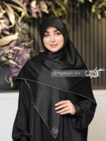 روسری مشکی نگین دار کد 6104