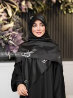 روسری مشکی نگین دار کد 6105