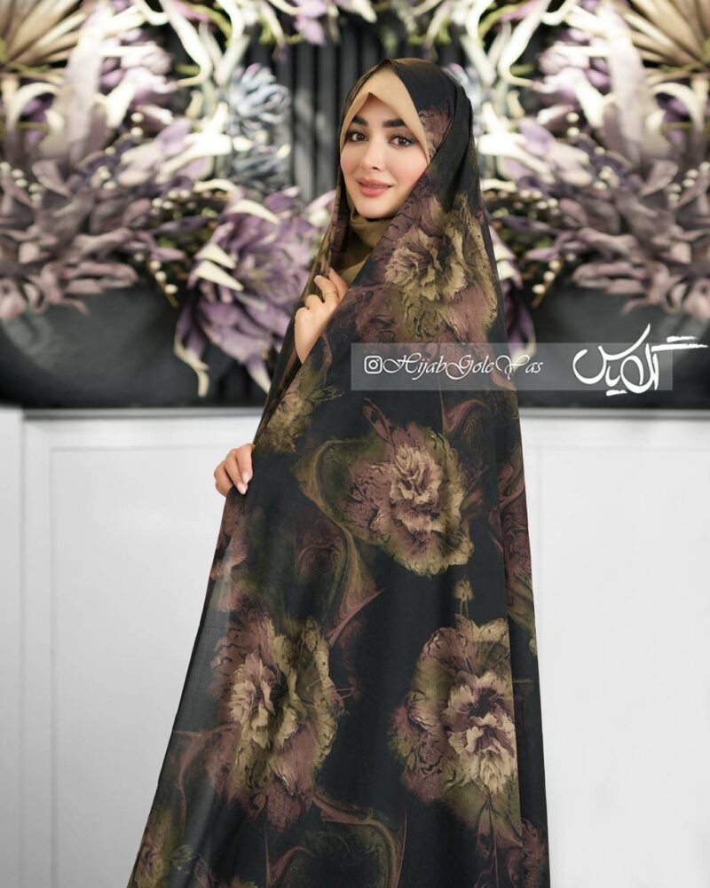 چادر رنگی کرپ نخ کد 6110 - Image 1