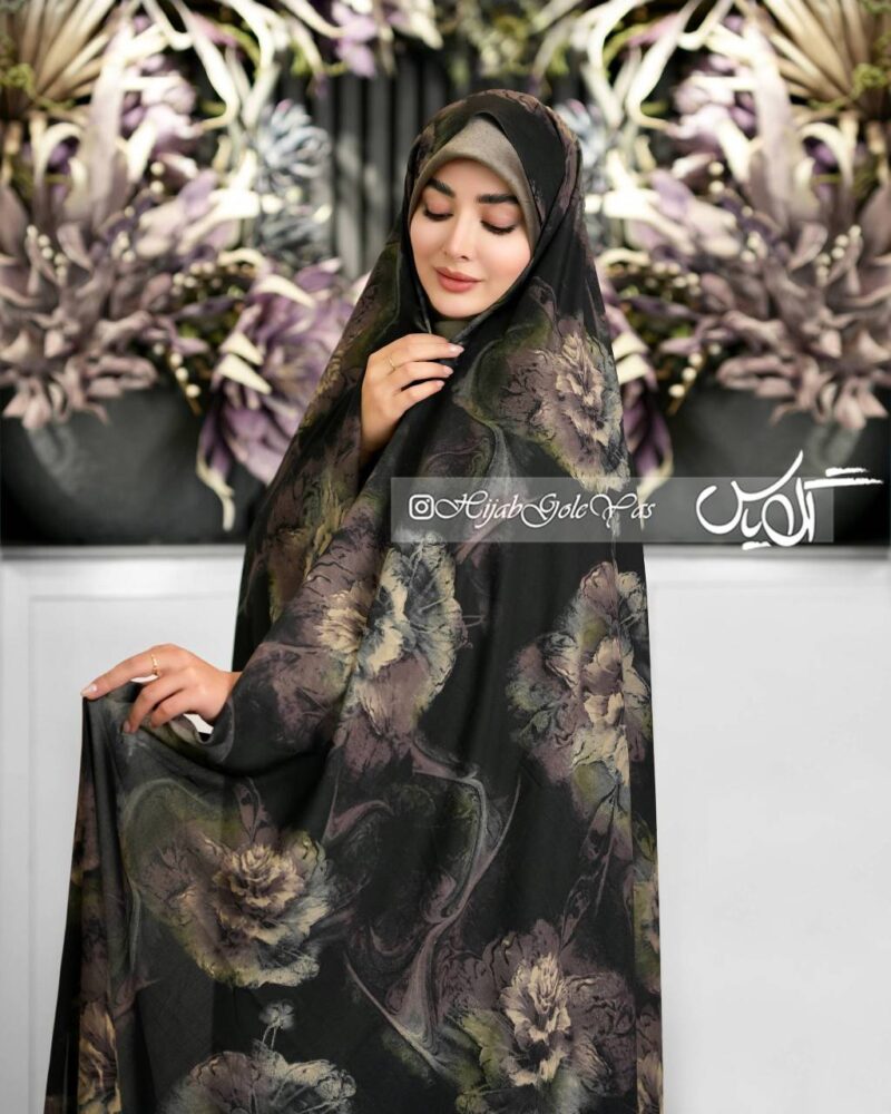 چادر رنگی کرپ نخ کد 6114 - Image 1