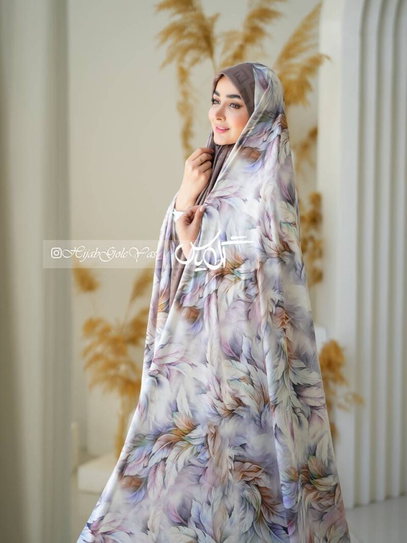 چادر رنگی سیلک ژاکارد ساتیانا کد 6117 - Image 1