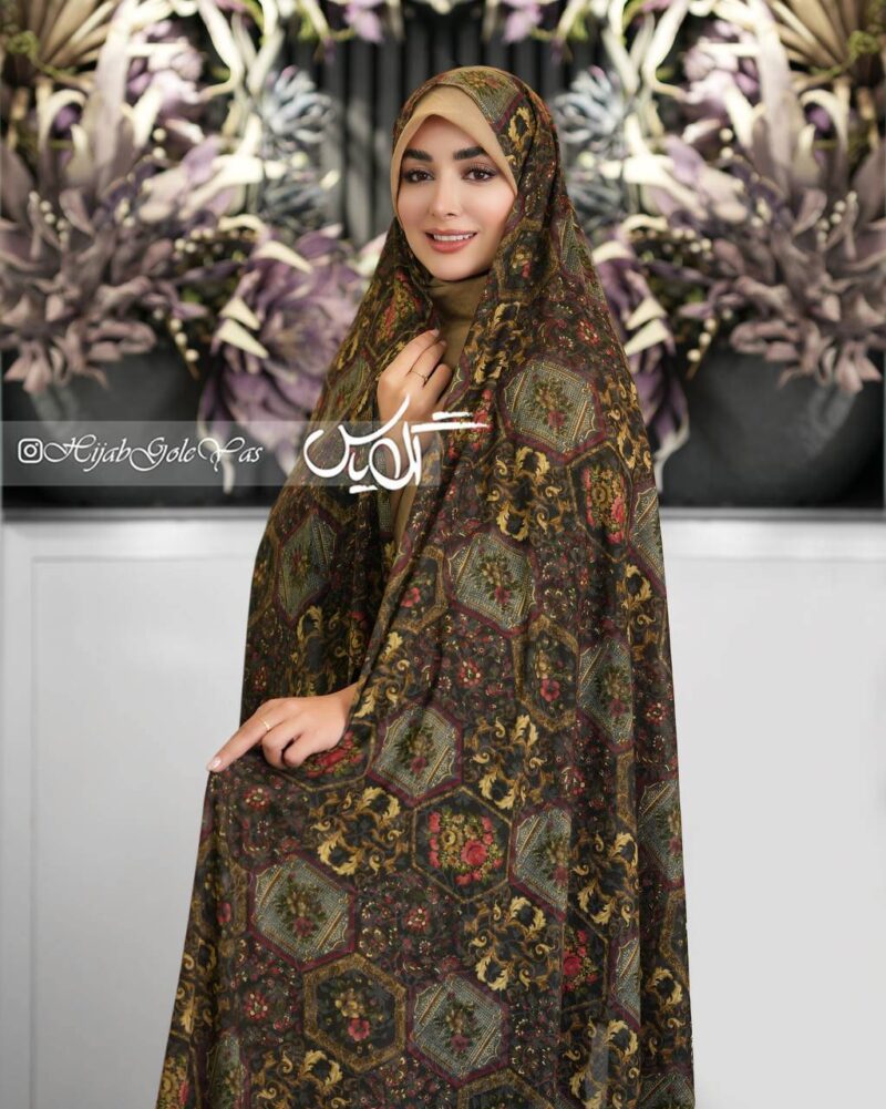 چادر رنگی وال نخی کد 6124 - Image 1